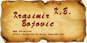 Krasimir Bojović vizit kartica